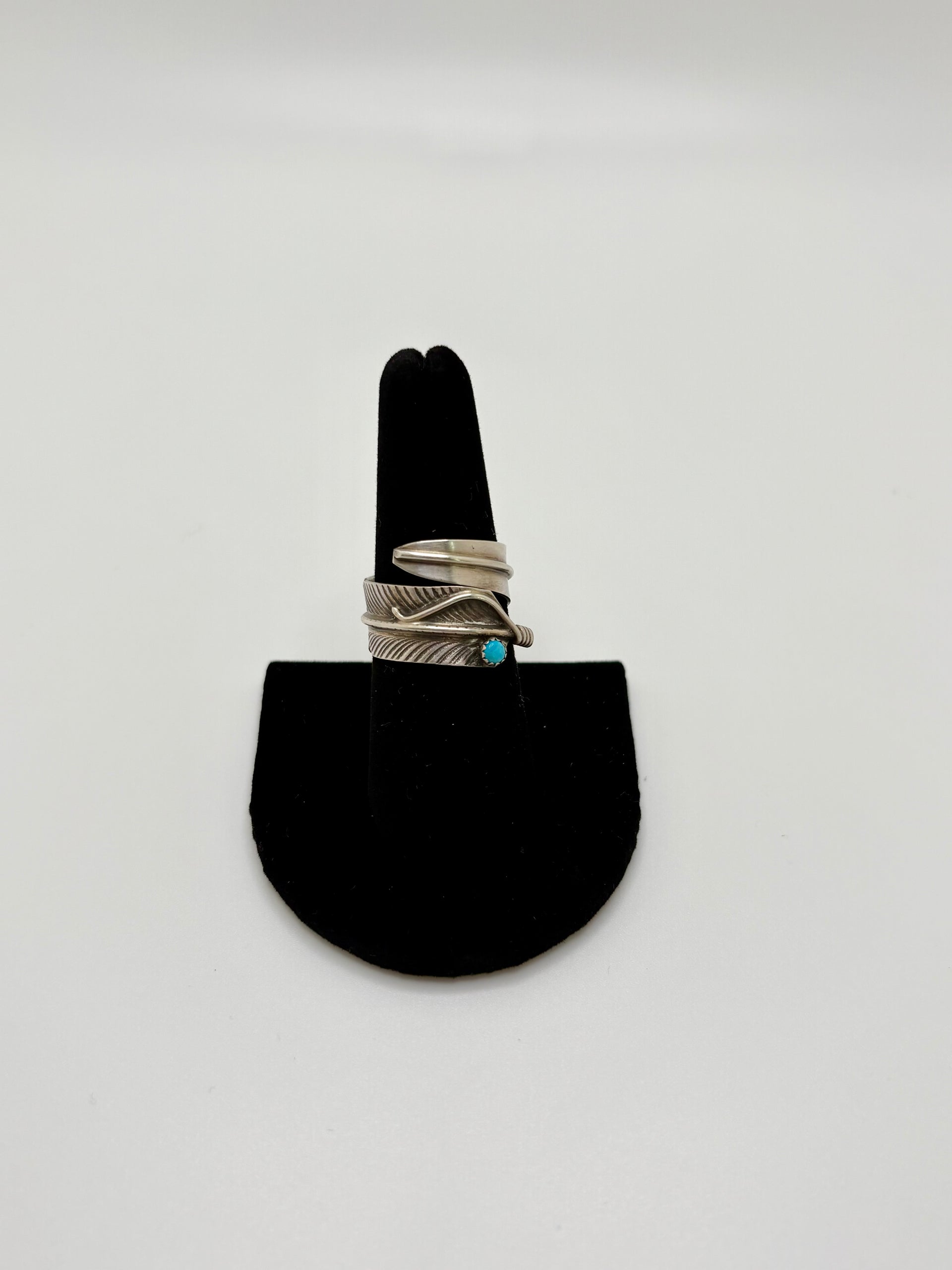 Feather Ring with Kingman stone