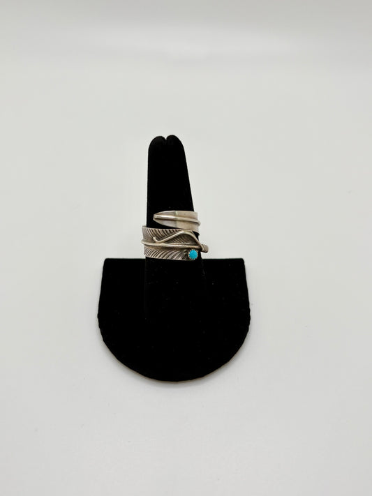 Feather Ring with Kingman stone