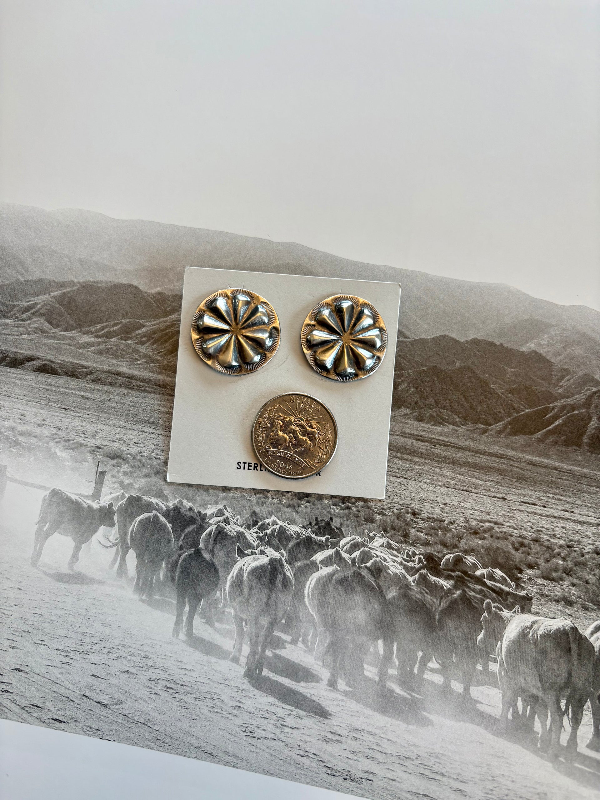 Sterling Concho Studs