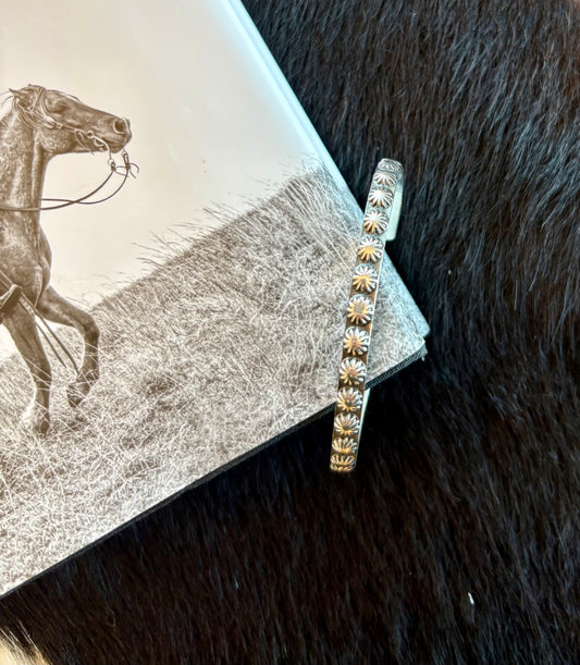 Sterling Starburst Cuff