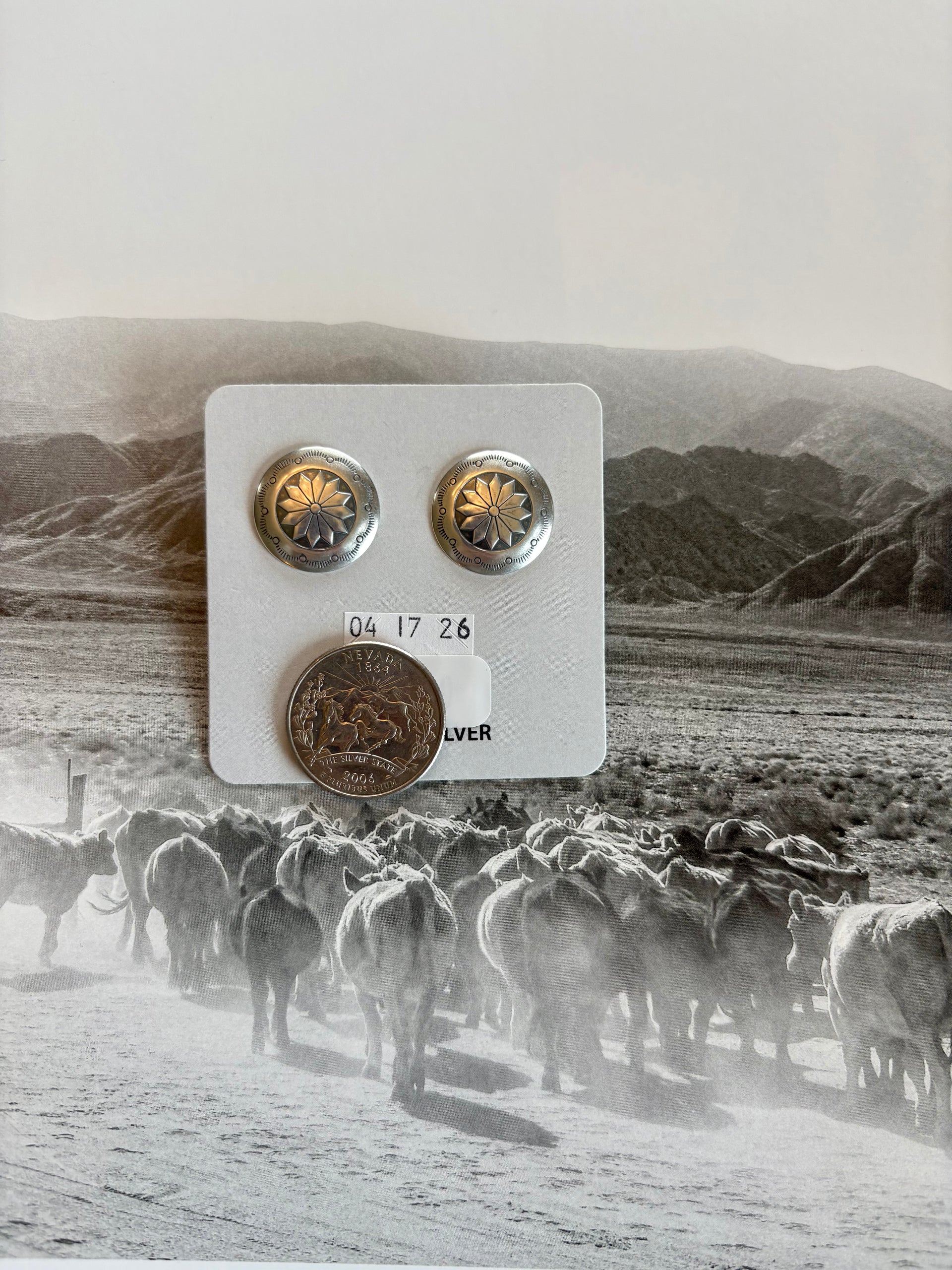 Sterling Concho Studs